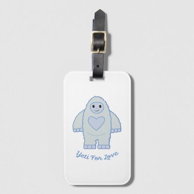 Étiquette À Bagage Yeti pour l'amour (Devant Vertical)