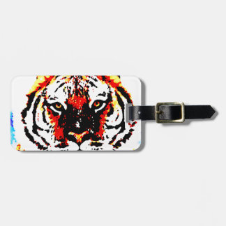 Étiquette À Bagage Yeux de tigres sauvages