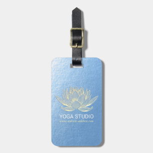 Étiquette À Bagage YOGA Studio Méditation Reiki Instructeur Gold Lotu