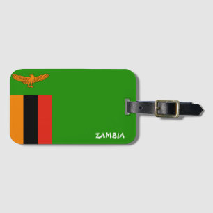 Étiquette À Bagage Zambie Nationale Drapeau Patriotique