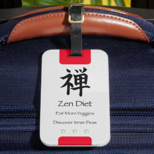 Étiquette À Bagage Zen Diet Manger Plus Légume Grey BG