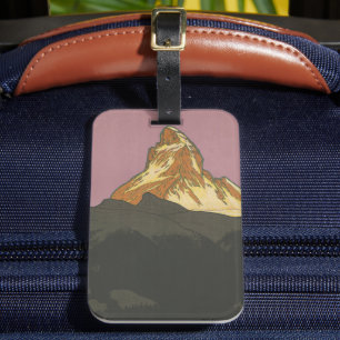 Étiquette À Bagage Zermatt Matterhorn Suisse Vintage Ski