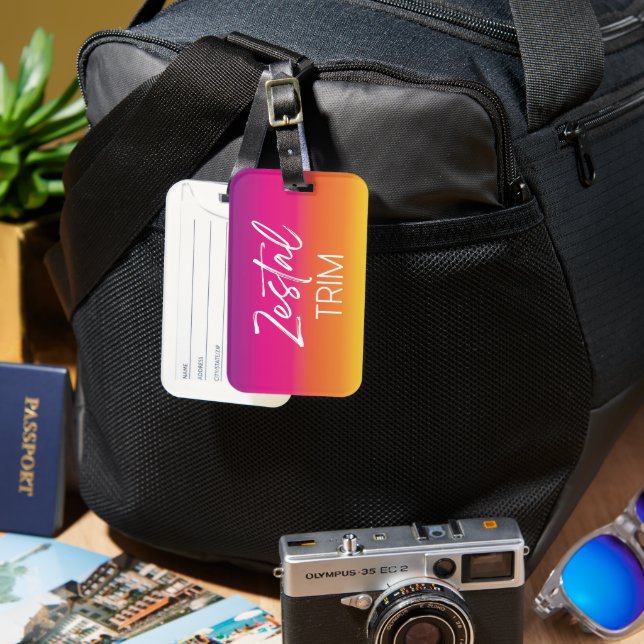 Étiquette À Bagage Zestal Trim (Recto & Verso)