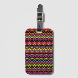 Étiquette À Bagage Zig-Zags