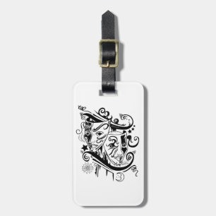 Étiquette À Bagage Zodiac - Gemini - Noir & Blanc