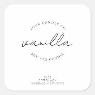 Étiquette à bougie moderne simple