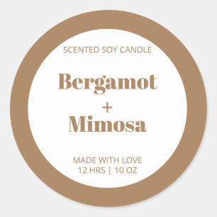 Étiquette à bougie personnalisable Motif moderne