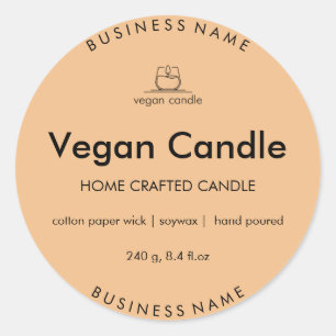 Étiquette à bougie Vegan personnalisé Personnali
