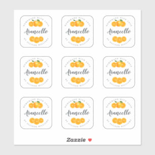 Étiquette à bouteille Arancello Mini - Carré de 2