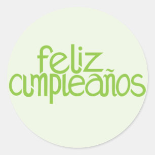 Étiquette à chaux Feliz Cumpleaños