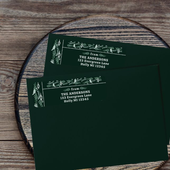 Étiquette À feuillage persistant complexe Garland moderne de (Créateur téléchargé)