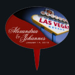 Étiquette À Gâteau Signe ÉPATANT de Las Vegas de GÂTEAU<br><div class="desc">Sélection épatante de gâteau d'anniversaire de Las Vegas. Employez la personnaliser orange il bouton ci-dessus pour ajouter votre texte et la couleur d'arrière - plan de votre choix.</div>