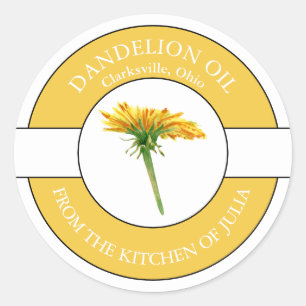 Étiquette à huile de Dandelion