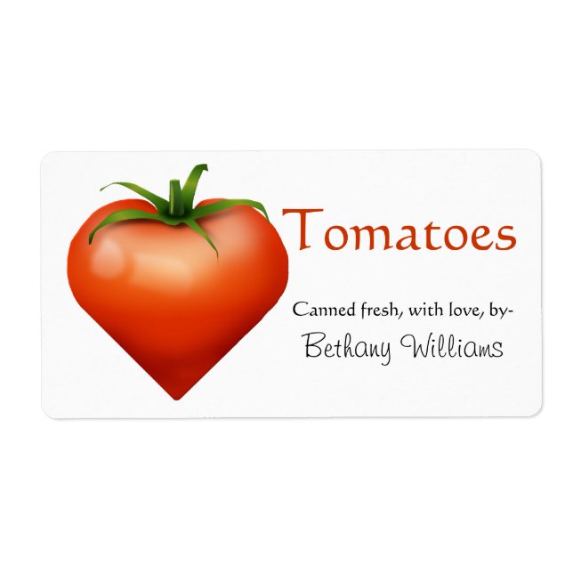 Étiquette à la tomate (Devant)