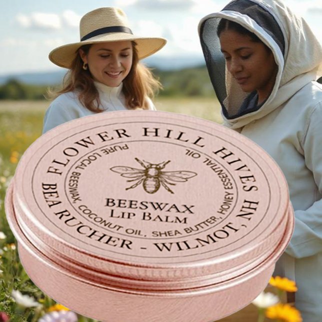 Étiquette à lèvres Apiaire imperméable transparent (Créateur téléchargé)