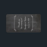 Étiquette à lèvres du Mariage Chalkboard Posh<br><div class="desc">Ce design amusant et tendance, appelé Chalkboard Posh Mariage, a une conception inspirée de la craie hanche. L'arrière - plan ressemble à un tableau de bord avec une bordure de style défilement blanc. En haut, il y a une bannière dessinée à la main qui dit, "S'il vous plaît rejoignez-nous pour...</div>