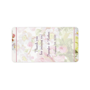 Étiquette à lèvres vintage Mariage rose rose