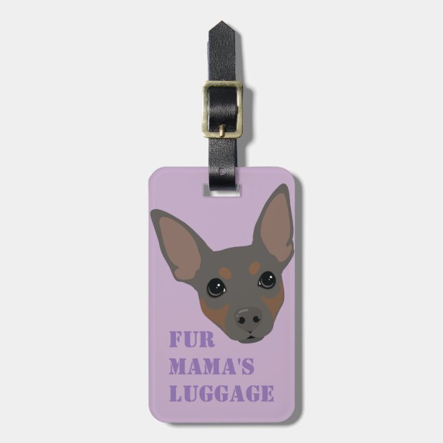 Étiquette à main de valise (bleue) de bagage de (Devant Vertical)