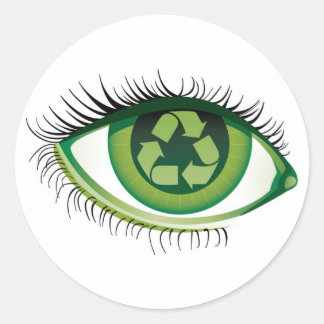 Étiquette à oeil à recycler