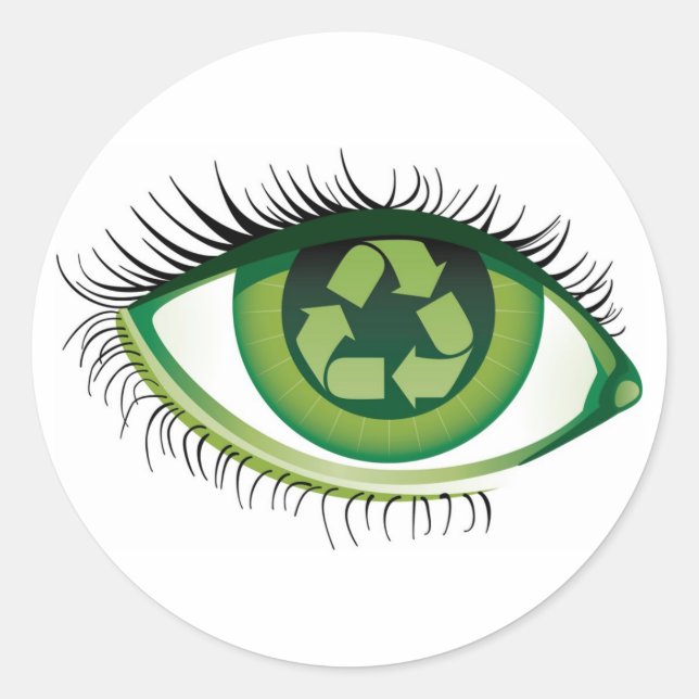 Étiquette à oeil à recycler (Devant)