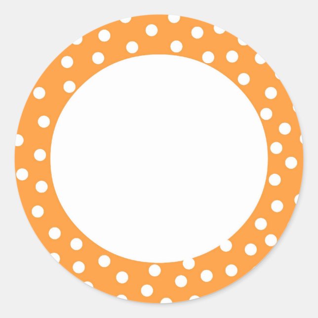 Étiquette à pois orange (Devant)
