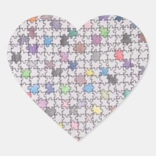 Étiquette à puzzle dessinée à la main