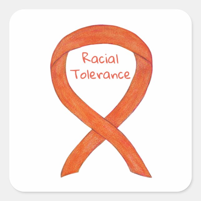 Étiquette à ruban de sensibilisation à la toléranc (Devant)