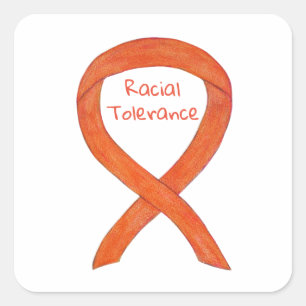 Étiquette à ruban de sensibilisation à la toléranc