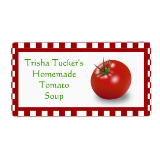 Étiquette à soupe de tomate fait maison