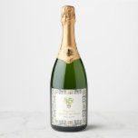 Étiquette à vin Fête des mariées citron<br><div class="desc">Habillez vos boissons de douche nuptiale avec nos étiquettes sophistiqués de champagne et de vin, mettant en avant un design élégant citron. Ces étiquettes capturent l'essence de la collection "Main Squeeze", mêlant le zeste d'agrumes au charme de l'artisanat italien traditionnel en tuiles, transformant chaque bouteille en une partie du décor...</div>