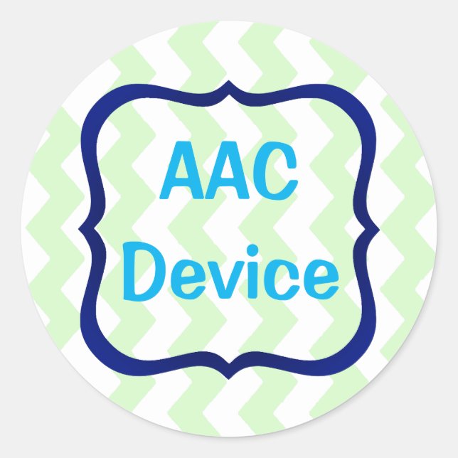 étiquette AAC verte (Devant)