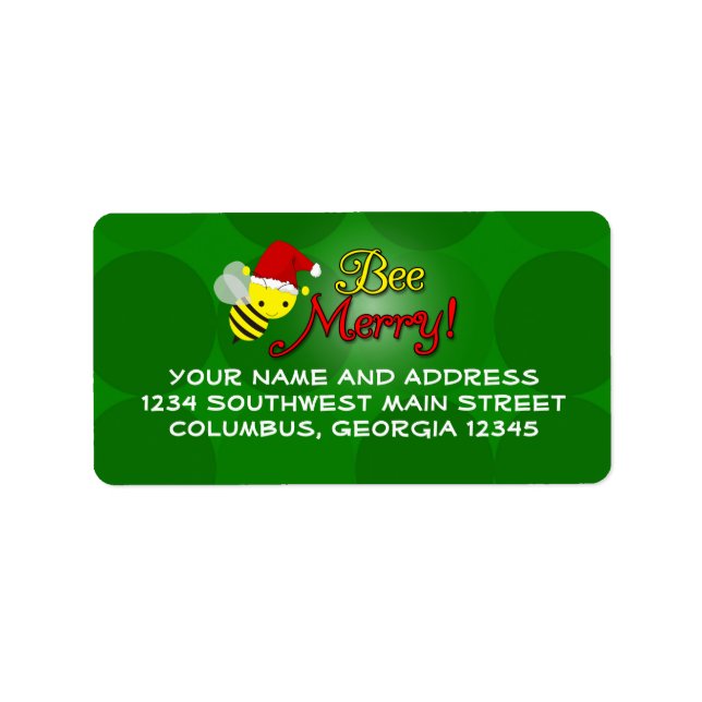 Étiquette Abee Joyeux, Jolie fête de Bumblebee (Devant)