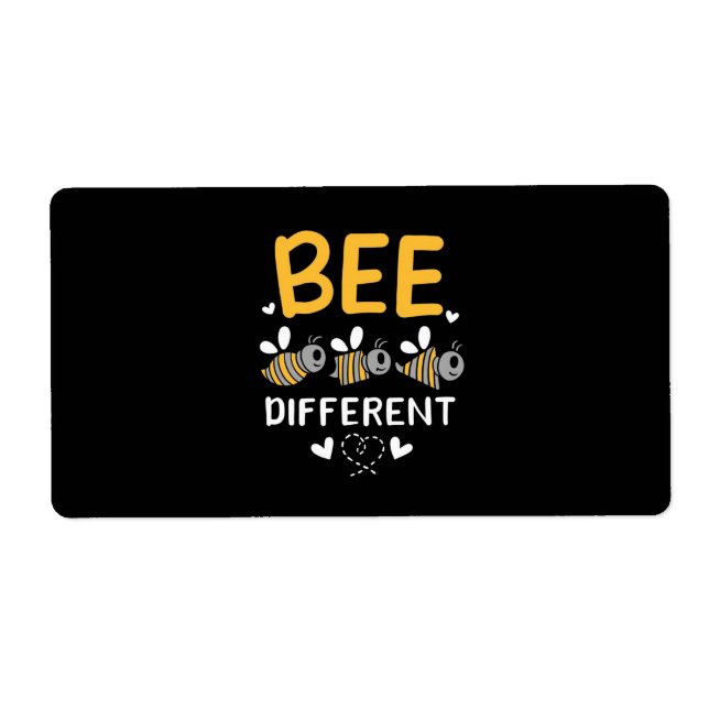 Étiquette Abeille différente (Devant)