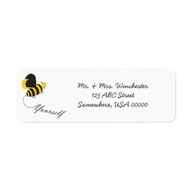 Étiquette Abeille toi-même (Devant)