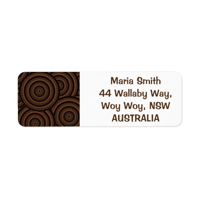 Étiquette Aboriginal dot painting (Devant)