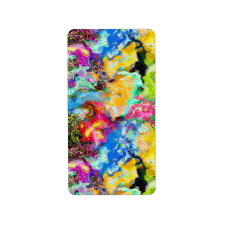Étiquette Abstrait Rainbow Oyster Shell