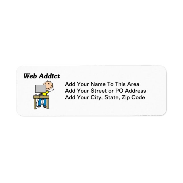 Étiquette Accro du Web (Devant)