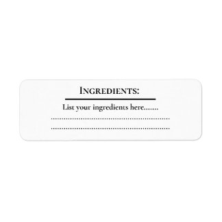 Étiquette Accueil Aliments Ingrédients de cuisine Liste Étiq