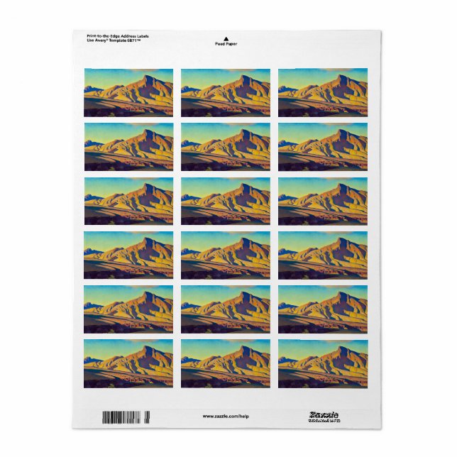 Étiquette Accueil du Rat du désert par Maynard Dixon (Feuille entière)