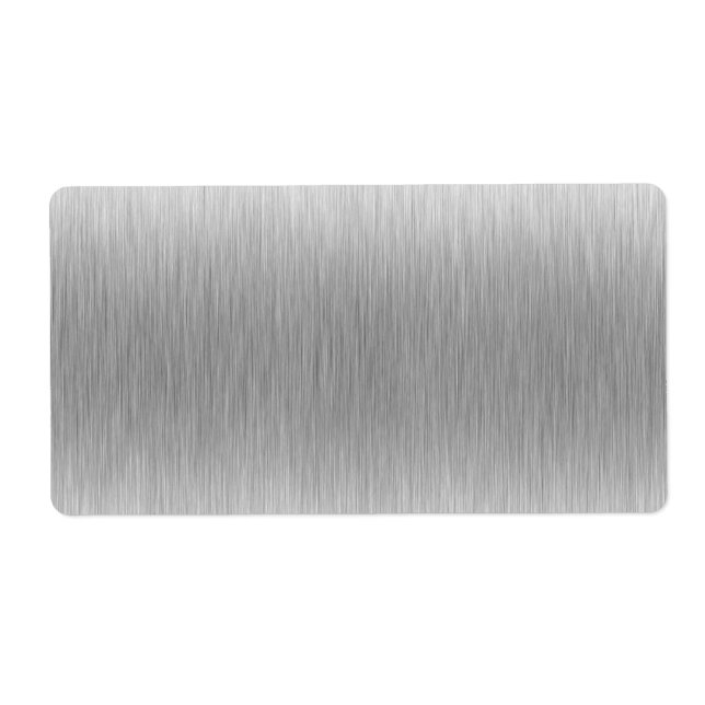 Étiquette Acier inoxydable d'aluminium brossé Texté (Devant)