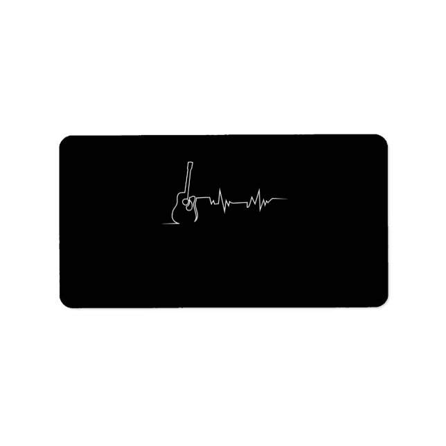 Étiquette Acoustic Guitar Heartbeat (Devant)