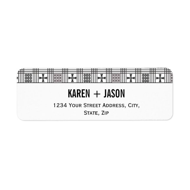 Étiquette Adinkra textile ouest-africain (Devant)