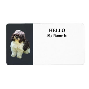Étiquette Adorable chiot Shih Tzu