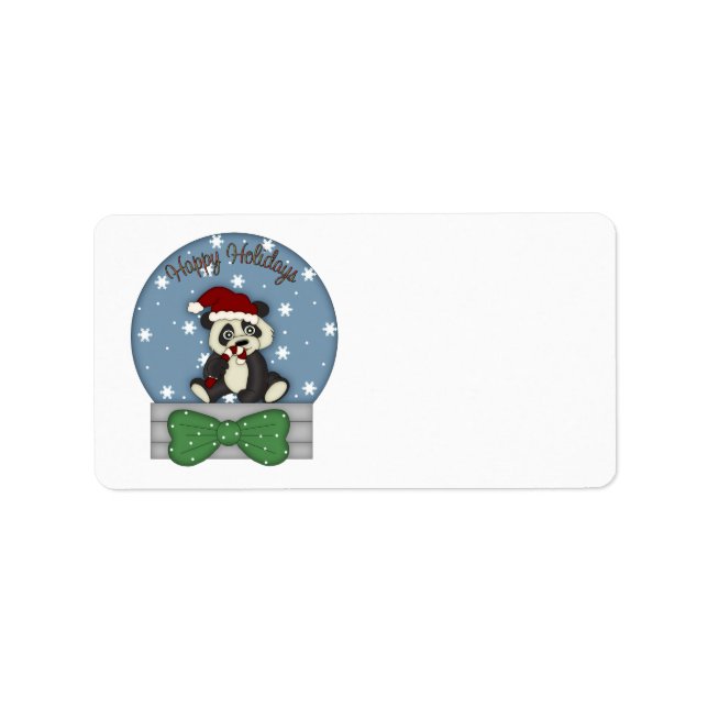 Étiquette Adorable Noël Panda Tee - shirts et cadeaux (Devant)