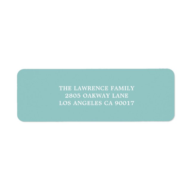 Étiquette Adresse blanche Aqua (Devant)
