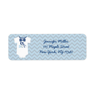 Étiquette Adresse de baby shower d'homme de cravate d'arc