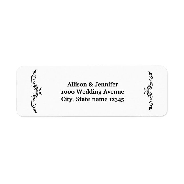 Étiquette Adresse de conception de l'écran de retour (Devant)