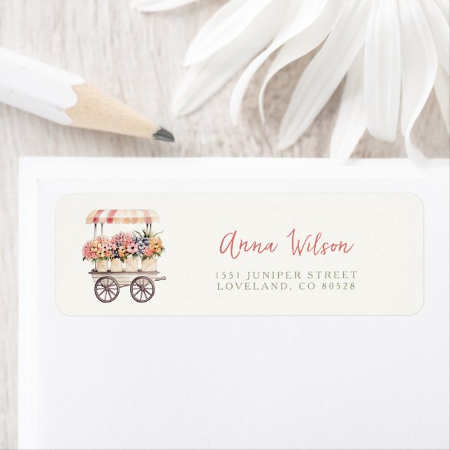 Étiquette Adresse de la Baby Shower Fraîche du Marché (En situation)