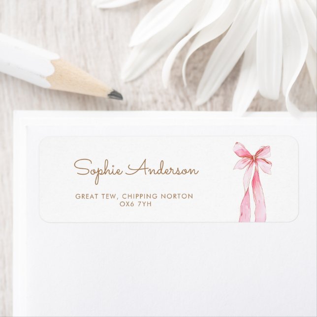 Étiquette Adresse de la fête de douche de mariage de She's t (En situation)