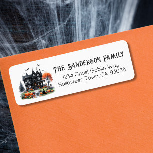 Étiquette Adresse de la fête d'Halloween
